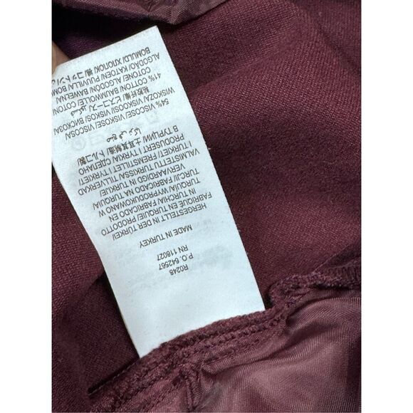 Boden Burgundy Cotton‎ Chino Tapered Trousers Sz 16 - Picture 7 of 9